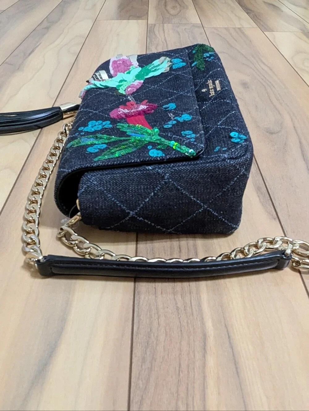 EUC! Kate Spade New York Emerson Place Hummingbird Sequin Embellished Bag